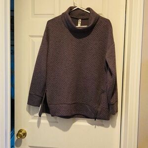 Women's Purple Cowl Neck Fleece